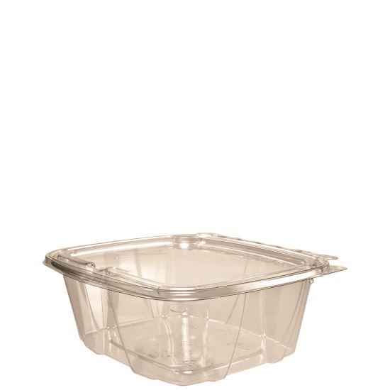 ClearPac SafeSeal rPET Tamper-Resistant/Evident Containers, Embossed Bottom, 32 oz, 6.37 x 7.15 x 2.58, Clear, 200/Carton1