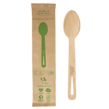 Bamboo Cutlery, Spoon, Paper, Natural, 750/Carton1