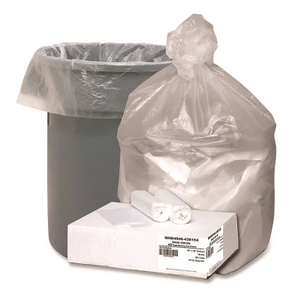 Global Ultra Plus Industrial Trash Bag, 45 gal,16 mic, 40 x 48, Natural, 80/Carton1