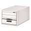 STOR/DRAWER Basic Space-Savings Storage Drawers, Letter Files, 14" x 25.5" x 11.5", White/Blue1