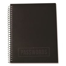 Small/Mini Password Log Book, 480 Total Entries, 4 Entries/Page, Black Plastic Cover, (60) 7 x 5.5 Sheets1