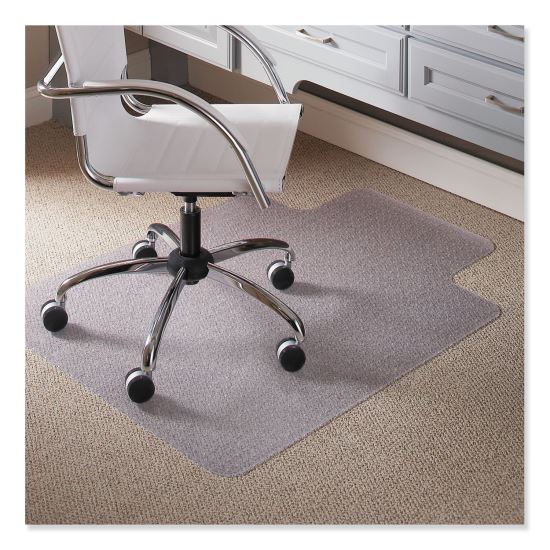 EverLife Light Use Chair Mat for Flat to Low Pile Carpet, Rectangular with Lip, 36 x 48, Clear1