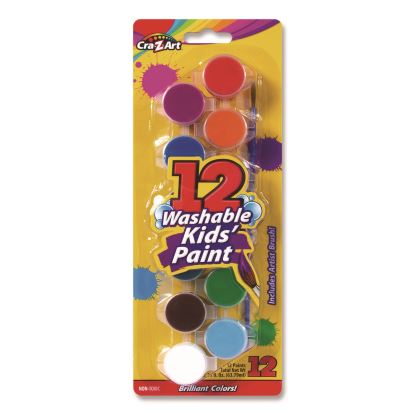 Washable Kids' Paint Set, with Artist Brush, 12 Assorted Colors/Pack1