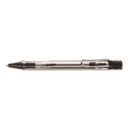 Vista Ballpoint Pen, Retractable, Medium, Black Ink, Clear/Black Barrel1