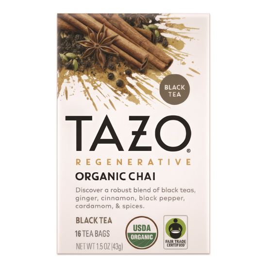 Tea Bags, Organic Chai, 16/Box1