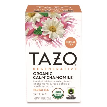 Tea Bags, Organic Calm Camomile, 16/Box1