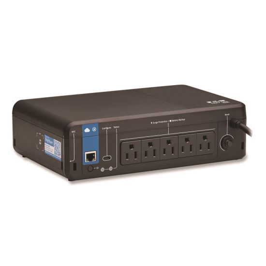 Standby Cloud-Connected UPS with Remote Monitoring, 5 Outlets, 850 VA, 190 J1