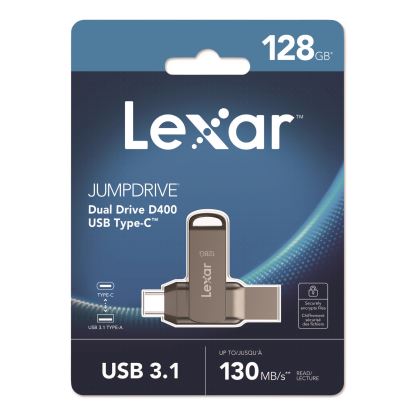 JumpDrive D400 USB 3.1 Flash Drive, 128 GB, Titanium1