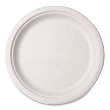 Nourish Molded Fiber Tableware, Compostable, Plate, Sugarcane, 10" dia, White, 500/Carton1