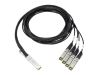 HPE 100GB QSFP28 3m InfiniBand/fibre optic cable 118.1" (3 m) QSFP+ 4x QSFP+ Aluminum, Black1