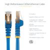StarTech.com C6ASPAT2BL networking cable Blue 23.6" (0.6 m) Cat6a5