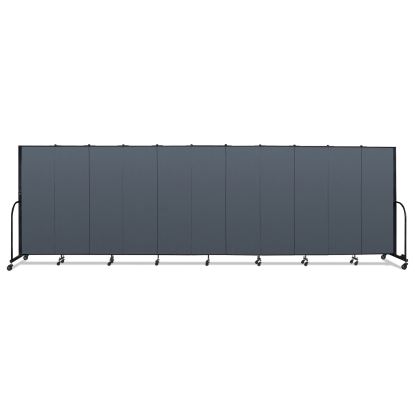 Portable Room Divider, 20 ft 5" x 0.75" x 6 ft, Vinyl/Fiberglass/Steel, Blue1