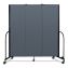 Portable Room Divider, 5 ft 9" x 0.75" x 6 ft, Vinyl/Fiberglass/Steel, Blue1