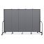 Portable Room Divider, 9 ft 5" x 0.75" x 6 ft, Vinyl/Fiberglass/Steel, Gray1