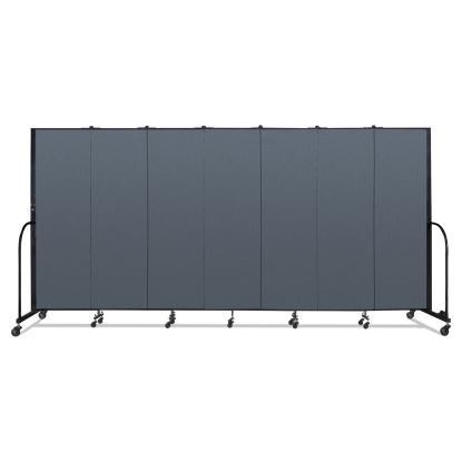 Portable Room Divider, 13 ft 1" x 0.75" x 6 ft, Vinyl/Fiberglass/Steel, Blue1