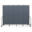 Portable Room Divider, 9 ft 5" x 0.75" x 7 ft 4", Vinyl/Fiberglass/Steel, Blue1