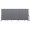 Portable Room Divider, 16 ft 9" x 0.75" x 7 ft 4", Vinyl/Fiberglass/Steel, Gray1