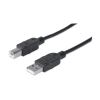 Manhattan 333368 USB cable USB 2.0 70.9" (1.8 m) USB A USB B Black1