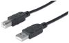 Manhattan 333382 USB cable USB 2.0 118.1" (3 m) USB A USB B Black1