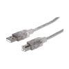 Manhattan 333405 USB cable USB 2.0 70.9" (1.8 m) USB A USB B Silver1