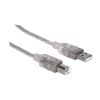 Manhattan 333405 USB cable USB 2.0 70.9" (1.8 m) USB A USB B Silver2