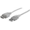 Manhattan 340496 USB cable USB 2.0 118.1" (3 m) USB A Silver1