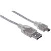 Manhattan 333412 USB cable USB 2.0 70.9" (1.8 m) USB A Mini-USB B Silver2