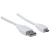 Manhattan 323987 USB cable USB 2.0 39.4" (1 m) USB A Micro-USB B White2