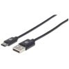 Manhattan 353298 USB cable USB 2.0 39.4" (1 m) USB C USB A Black1