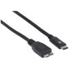 Manhattan 353397 USB cable USB 3.2 Gen 2 (3.1 Gen 2) 39.4" (1 m) USB C Micro-USB B Black2