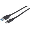 Manhattan 353373 USB cable USB 3.2 Gen 2 (3.1 Gen 2) 39.4" (1 m) USB A USB C Black1