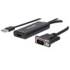 Manhattan 152426 video cable adapter 39.4" (1 m) USB Type-A + VGA (D-Sub) HDMI Black1