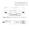 CLUB3D Thunderbolt™ 3 to Displayport™ 1.2 Dual Monitor 4K 60Hz10