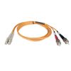 Tripp Lite N518-02M InfiniBand/fibre optic cable 78.7" (2 m) 2x LC 2x ST OFNR Orange1