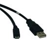 Tripp Lite U050-003 USB cable USB 2.0 35.8" (0.91 m) USB A Micro-USB B Black1