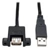 Tripp Lite U024-06N-PM USB cable USB 2.0 5.91" (0.15 m) USB A Black1