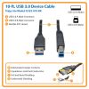 Tripp Lite U322-010-BK USB cable USB 3.2 Gen 1 (3.1 Gen 1) 120.1" (3.05 m) USB B USB A Black2