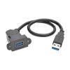 Tripp Lite U324-001-KPA-BK USB cable USB 3.2 Gen 1 (3.1 Gen 1) 11.8" (0.3 m) USB A Black2