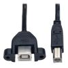 Tripp Lite U025-001-PM USB cable USB 2.0 11.8" (0.3 m) USB B Black1