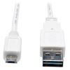 Tripp Lite UR050-003-WH USB cable USB 2.0 35.8" (0.91 m) USB A Micro-USB B White1