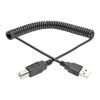 Tripp Lite U022-010-COIL USB cable USB 2.0 122" (3.1 m) USB A USB B Black1