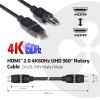 CLUB3D HDMI 2.0 4K60Hz UHD 360 Degree Rotary cable 2m/6.74ft10