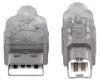 Manhattan 340458 USB cable USB 2.0 118.1" (3 m) USB A USB B Silver3