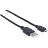 Manhattan 325684 USB cable USB 2.0 118.1" (3 m) USB A Micro-USB B Black2