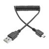 Tripp Lite U030-006-COIL USB cable USB 2.0 70.9" (1.8 m) USB A Mini-USB B Black1