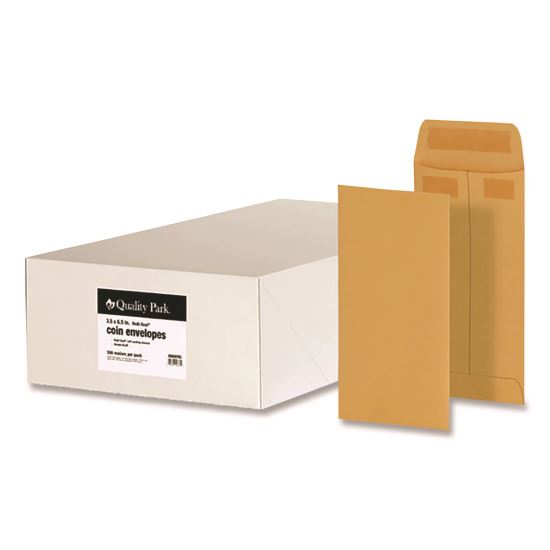 Redi-Seal Coin and Small Parts Envelope, #7, Cheese Blade Flap, Redi-Seal Adhesive Closure, 3.5 x 6.5, Kraft Brown, 500/Box1