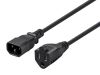 Monoprice 1302 power cable Black 11.8" (0.3 m) C14 coupler NEMA 5-15R1