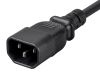 Monoprice 1302 power cable Black 11.8" (0.3 m) C14 coupler NEMA 5-15R3