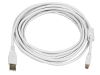 Monoprice 8636 USB cable USB 2.0 180" (4.57 m) USB A Mini-USB B White1