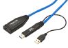 Black Box USB 3.0 15m USB cable USB 3.2 Gen 1 (3.1 Gen 1) 590.6" (15 m) USB A 2 x USB A Black, Blue2